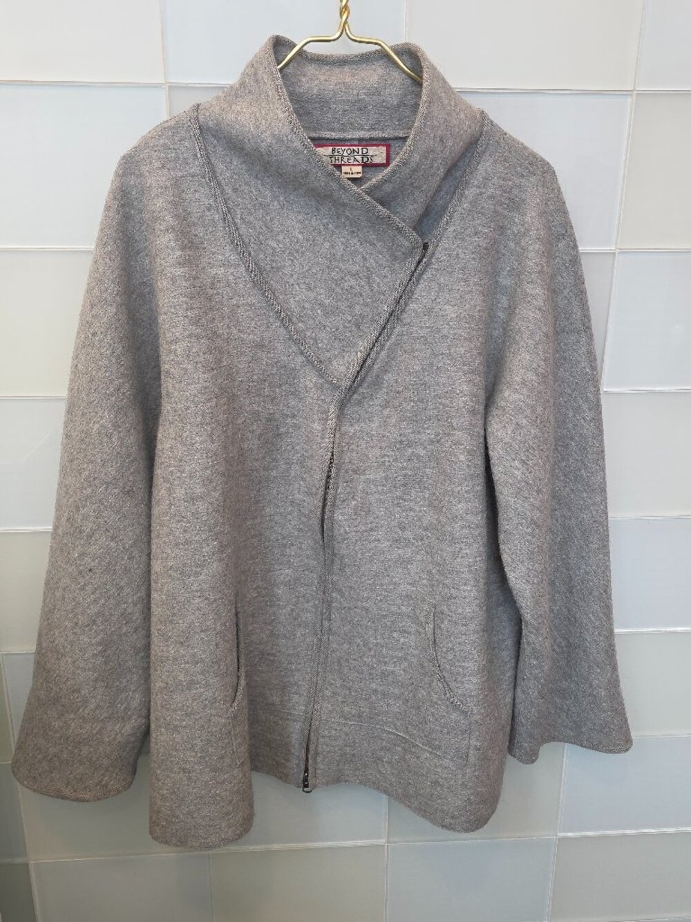 Beyond Threads Corina Felted Alpaca Jacket with Two Way Zipper